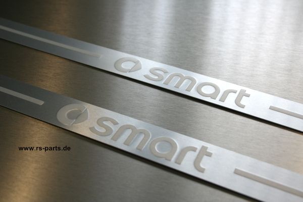 buhb 4 Stück Auto Kohlefaser Einstiegsleisten für Smart Fortwo
